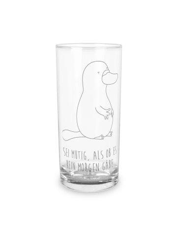 Mr. & Mrs. Panda Glas Schnabeltier Mut mit Spruch in Transparent