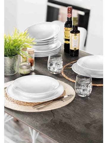 Seltmann Weiden 6er Set Suppenteller Beat Color Glaze in ø 22,5 cm in Weiß