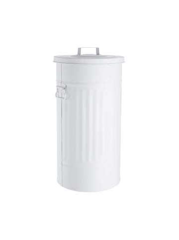 Butlers Mülltonne 'Oskar' 40l ZINC in Weiß