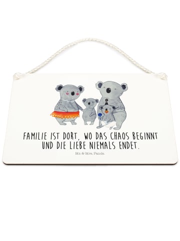Mr. & Mrs. Panda Dekobrett Koala Familie mit Spruch in Weiß