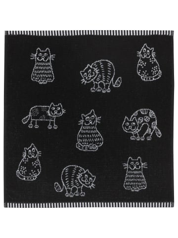 Kracht Frottier, Baumwolle, Jacquard Frottier-Geschirrtuch 2er-Pack in Katzen