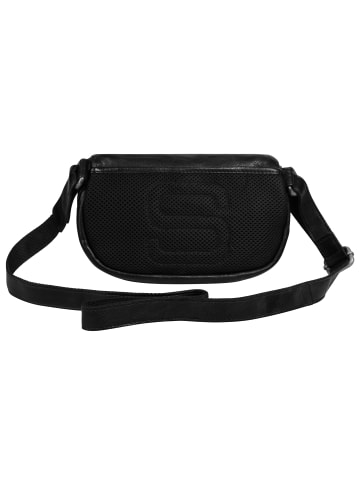 SPIKES & SPARROW Gürteltasche echt Leder in schwarz