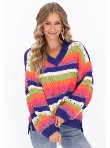 IZIA Women Sweater in blue multicolor