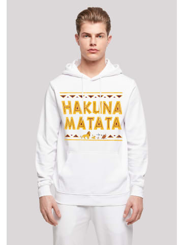 F4NT4STIC Basic Hoodie Disney König der Löwen Hakuna Matata The Lion King in weiß