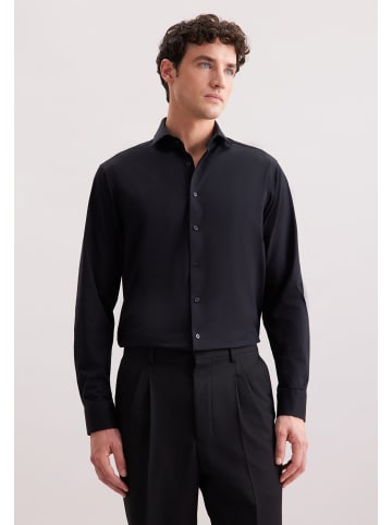 Seidensticker Jerseyhemd Regular in Schwarz