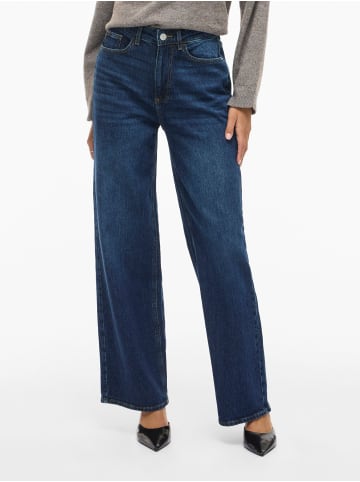 Vila Wide Fit Jeans in Dark Blue Denim
