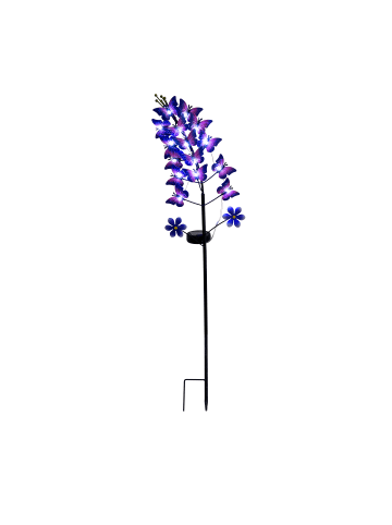 näve LED Solarleuchte "VIOLA" in violett - (L)18cm x (B)11cm x (H)76cm