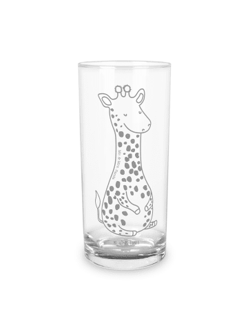 Mr. & Mrs. Panda Wasserglas Giraffe Zufrieden ohne Spruch in Transparent