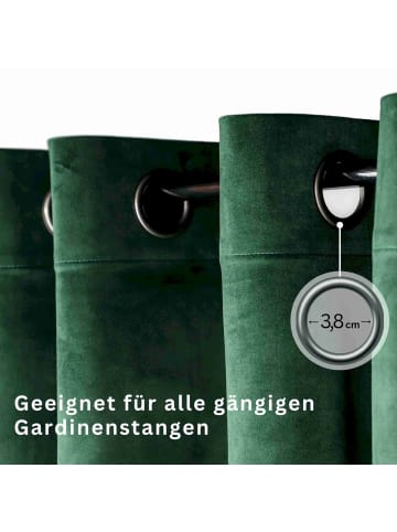 Tom Tailor Ösenvorhang VELVET SIGNATURE in Grün
