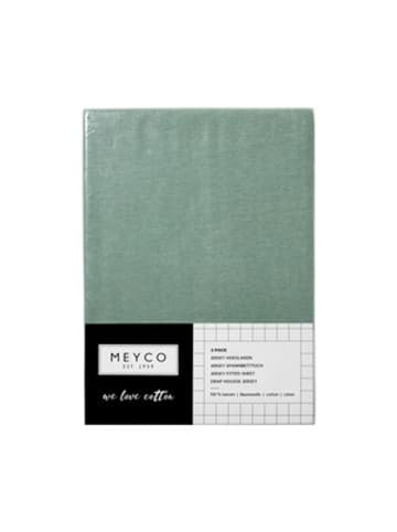 Meyco 2er-Pack Jersey-Spannbetttücher 40x80 - 40x90cm in Grün