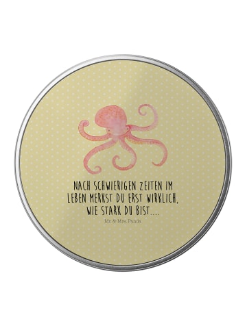Mr. & Mrs. Panda Blechdose Tintenfisch mit Spruch in Gelb Pastell