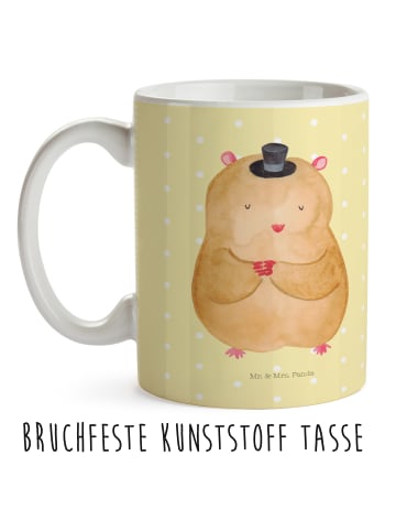 Mr. & Mrs. Panda Camping Tasse Hamster Hut ohne Spruch in Gelb Pastell