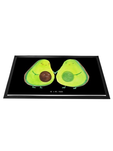 Mr. & Mrs. Panda Schmutzfangmatte Avocado Pärchen ohne Spruch in Schwarz