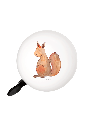 Mr. & Mrs. Panda Fahrrad-Klingel Einhorn Glauben ohne Spruch in Weiß