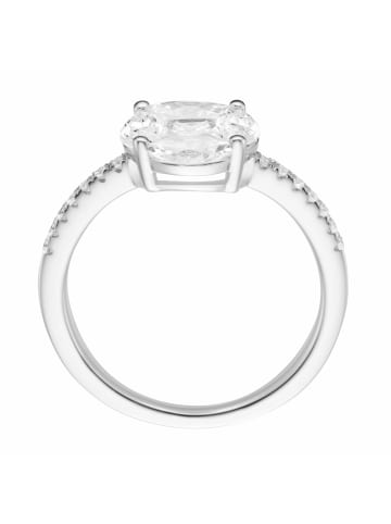 Smart Jewel Ring Mit Funkelnden Zirkonia Steinen, Antragsring in Silber
