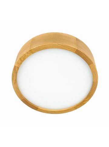 Licht-Erlebnisse Deckenlampe Ø 27 x (H)8 cm in Eiche