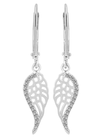 Adeliás Damen Ohrringe aus 925 Silber mit Zirkonia in silber