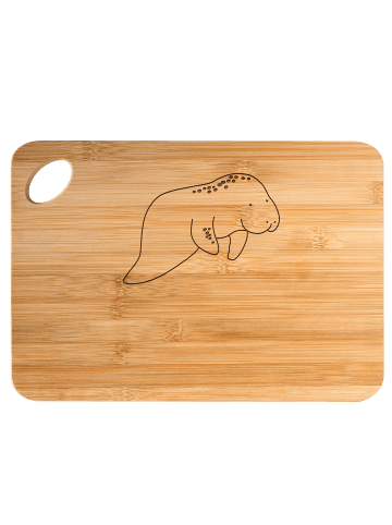 Mr. & Mrs. Panda Holzbrett Seekuh Chillen mit Spruch in Braun