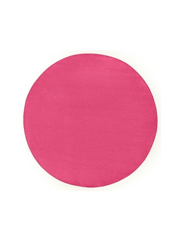 Hanse Home Runder Teppich Uni Fancy rund Pink
