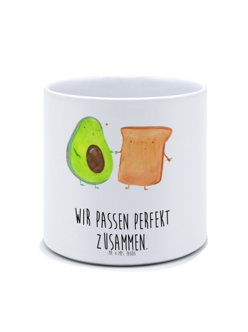 Mr. & Mrs. Panda Großer Blumenkübel Avocado Toast mit Spruch in Weiß
