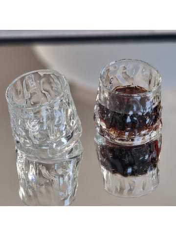 ZOHA 2er Set Whiskyglas Whisky Iceberg - Glas Wasserglas Saft - 180 ml in Transparent