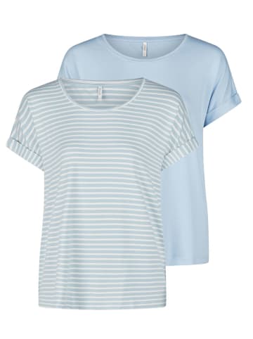 ONLY T-Shirt MOSTER 2er Pack in Blau