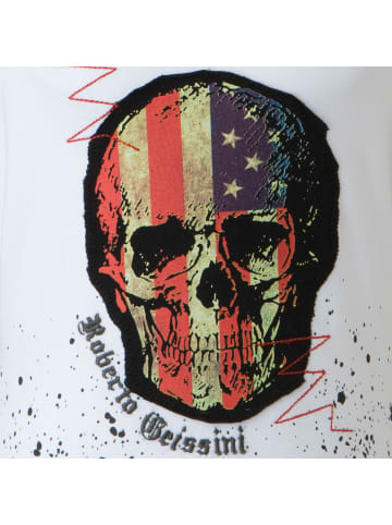 Roberto Geissini American Skull Top Weiß