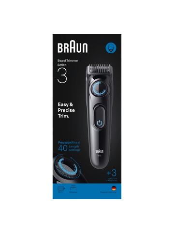 Braun Barttrimmer „Series 3 BT3520“ in Black/Blue