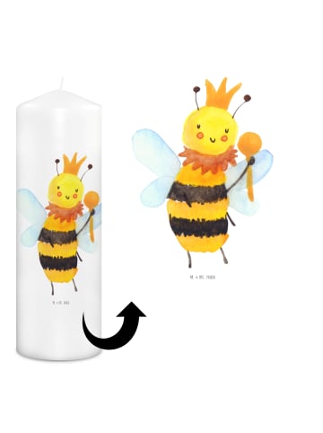 Mr. & Mrs. Panda Schmuckkerze Biene König ohne Spruch in Weiß