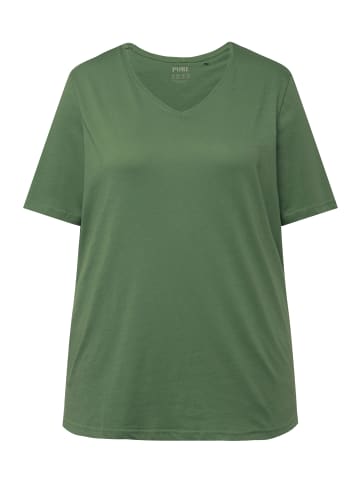 Ulla Popken Pyjama-Shirt in grün