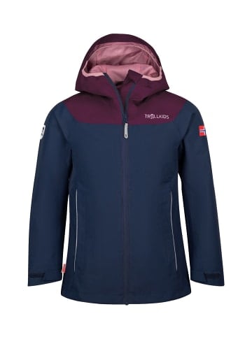 Trollkids Regenjacke "Bergen" in Marineblau/Violett