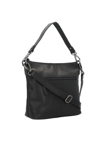 The Chesterfield Brand Wax Pull Up Schultertasche Leder 25 cm in schwarz