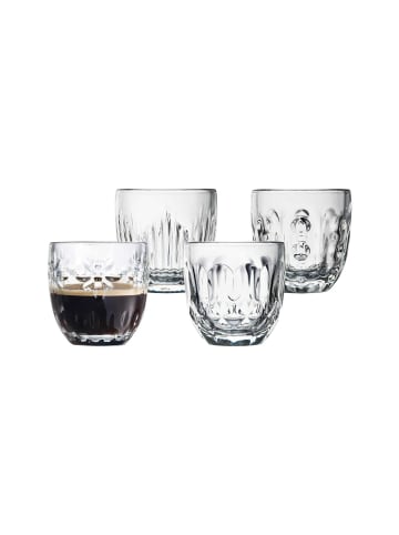 La Rochere 4er Set Espressogläser Facetten 100 ml in transparent