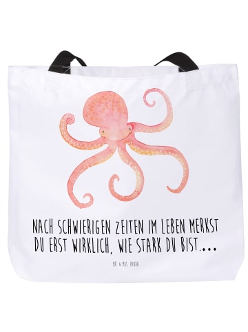 Mr. & Mrs. Panda Schultasche Tintenfisch mit Spruch in Weiß