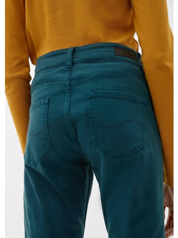 QS Denim Hose lang in Petrol