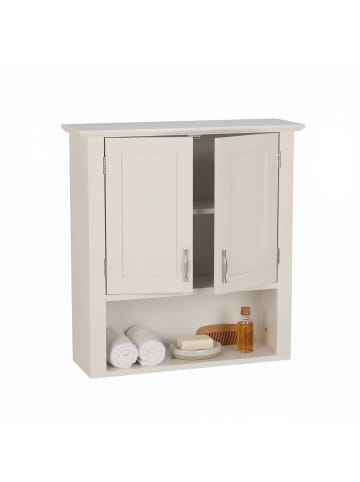 relaxdays Hängeschrank in Weiß - (B)58 x (H)62 x (T)20 cm