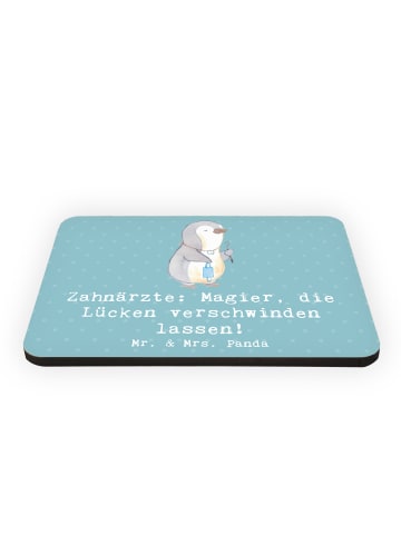 Mr. & Mrs. Panda Kühlschrankmagnet Zahnarzt Magier mit Spruch in Meeresbrise
