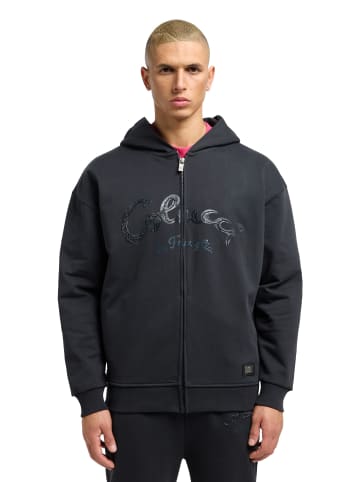 Carlo Colucci Kapuzensweatjacke Drasigh in Schwarz