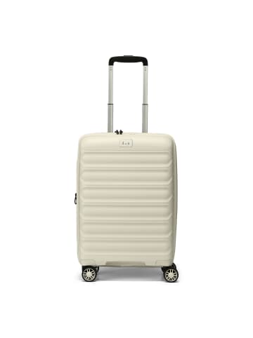 D&N Travel Line 4700 4 Rollen Kabinentrolley 55 cm mit Dehnfalte cream white