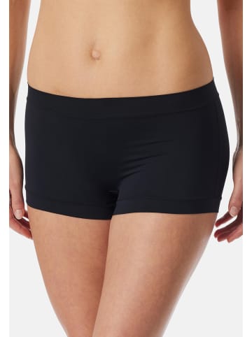 Schiesser Boyshort Unique Micro in Schwarz / weiß