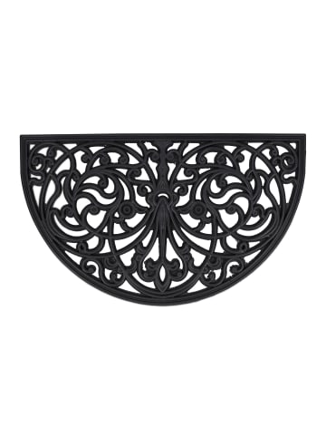 relaxdays Fußmatte in Schwarz - (B)75 x (T)45 cm