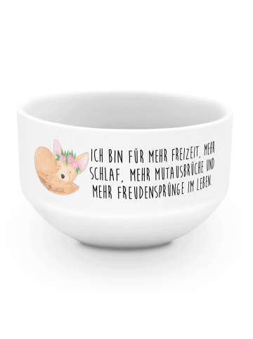 Mr. & Mrs. Panda Schüssel Wüstenfuchs Blumen mit Spruch in Weiß