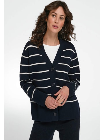 PETER HAHN Strickjacke New Wool in navy