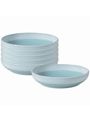 like. by Villeroy & Boch 6er Set Pastaschalen Perlemor Aqua ø 22,2 cm blau in blau