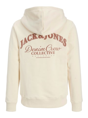 JACK & JONES Junior Hoodie JJEBRANDES BACKP RELAXED SWEAT in antique white