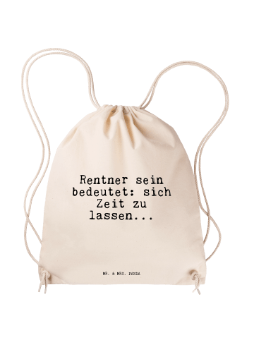 Mr. & Mrs. Panda Stoffbeutel Rentner sein bedeutet: sich... mit ... in Creme