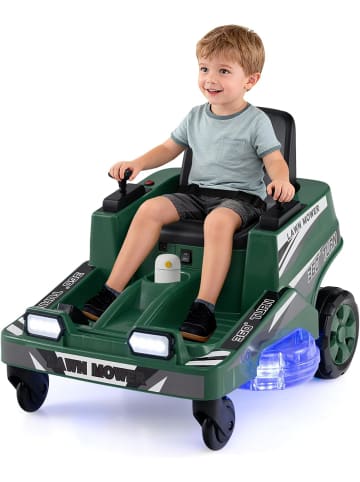 COSTWAY Kinder Rasenmäher Elektroauto ab 3 Jahren in Grün