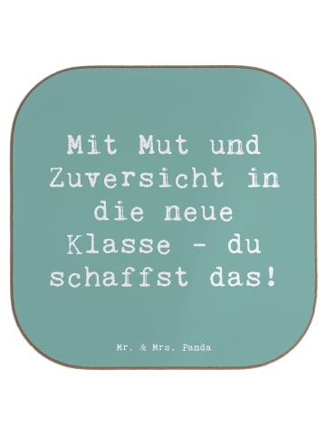 Mr. & Mrs. Panda Tischschoner Spruch Erster Schultag Mut und Zuv... in Meeresbrise
