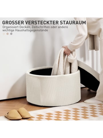 HOMCOM Ottomane-60L x 60B x 41H cm-Beige