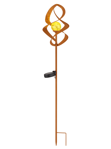 Globo lighting Solarleuchte "SOLARLEUCHTE METALL ROSTFARBEN, 1XLED" in brown